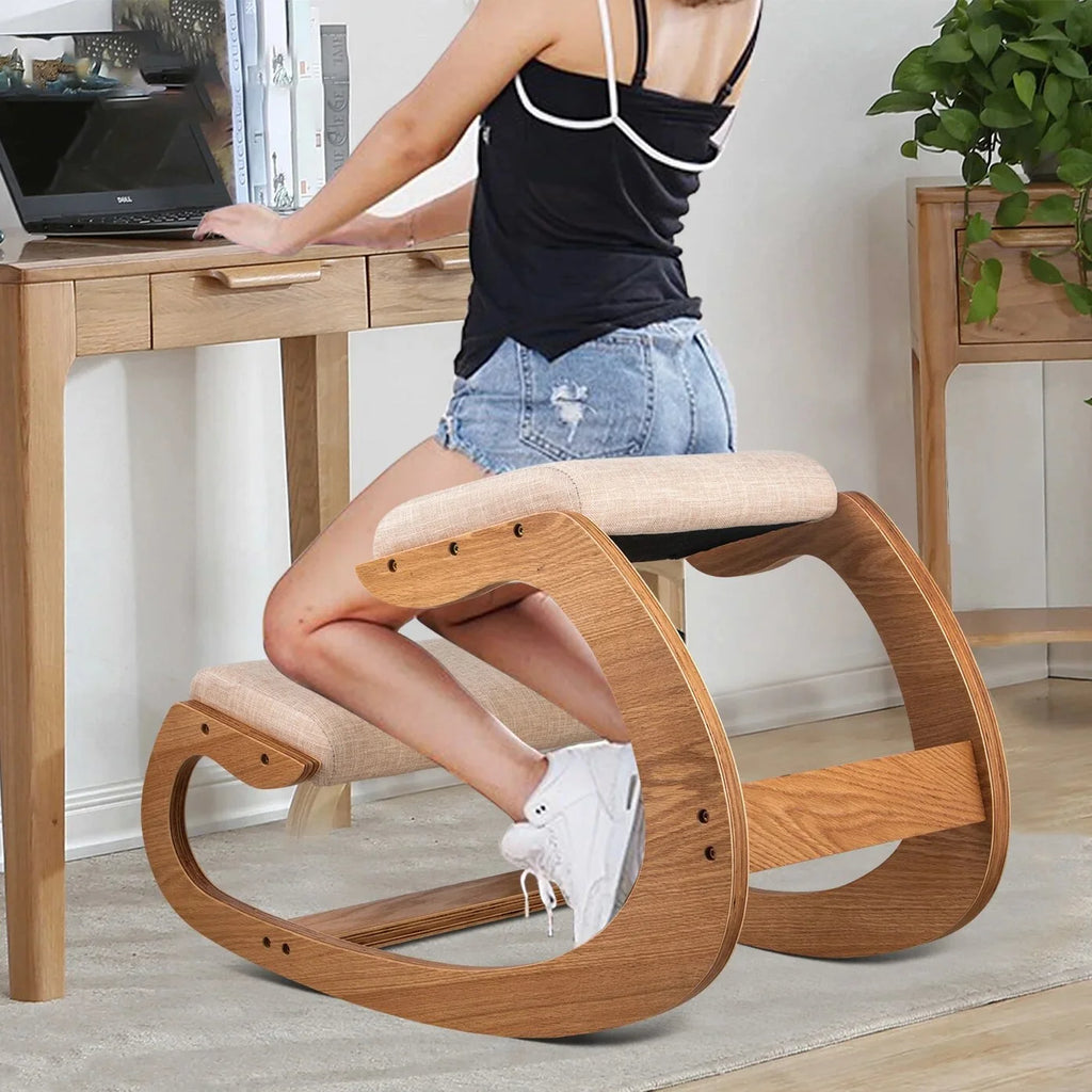 Ergonomic Kneeling Chair Stool with Thick Cushion Y858864