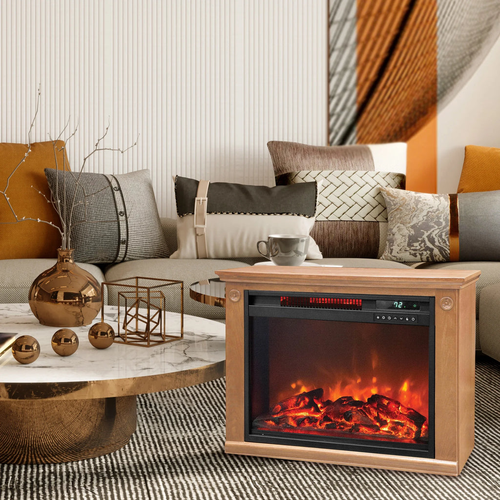 1500W Portable Electric Infrared Quartz Indoor Fireplace A277843