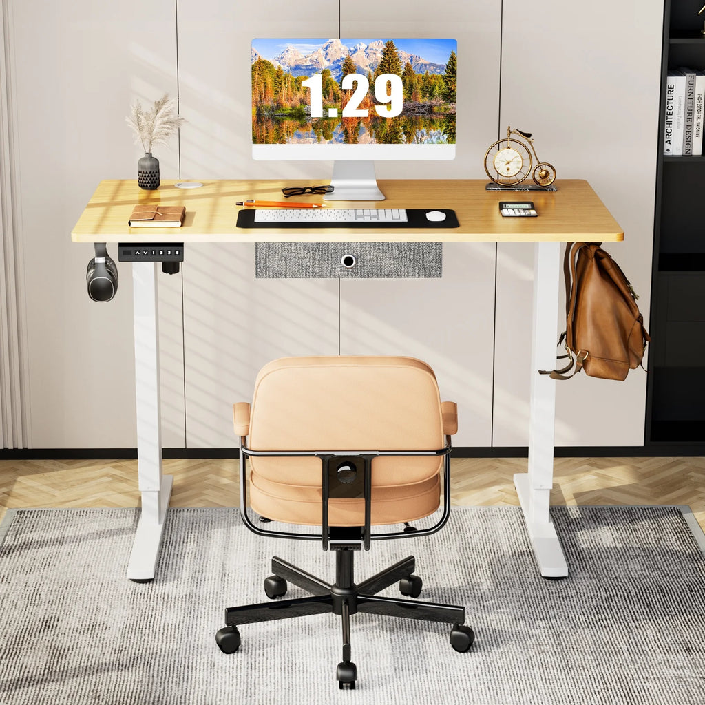 Electric Height Adjustable Standing Desk with Drawer V33811