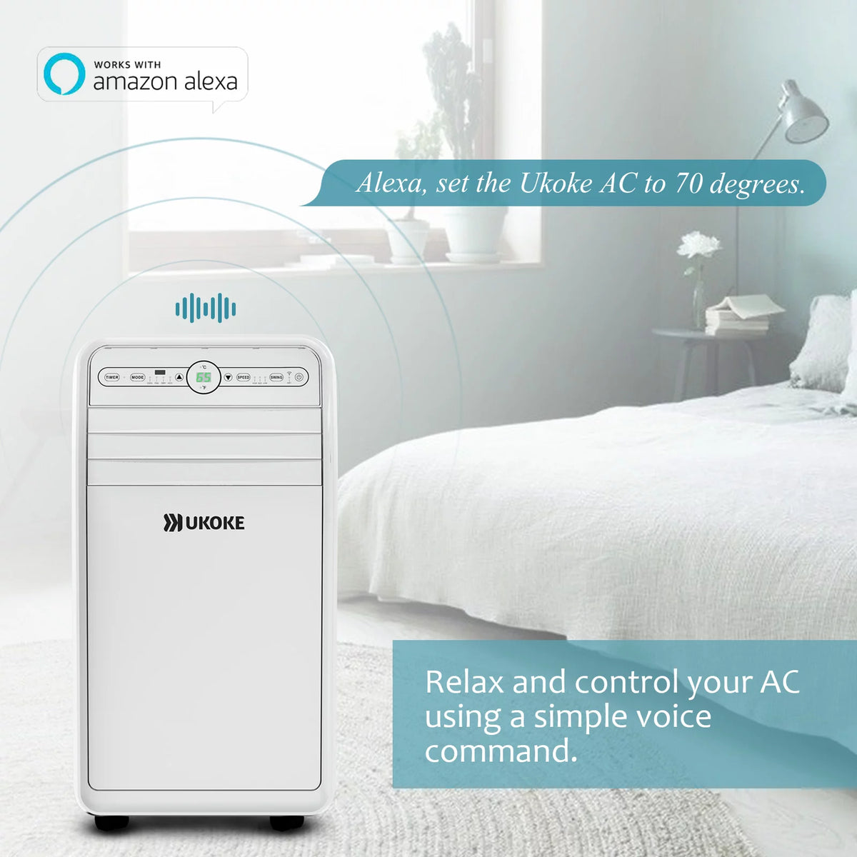 Smart Wifi Portable Air Conditioner 11,500 BTU 4 in 1 E176052