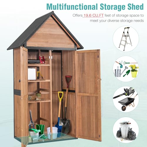 Outdoor Storage Shed with Adjustable Shelves L19123