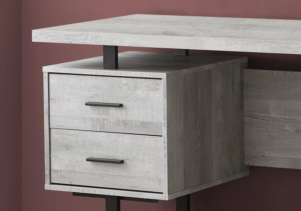 Grey Laminate Computer Desk with Storage Drawers K8681