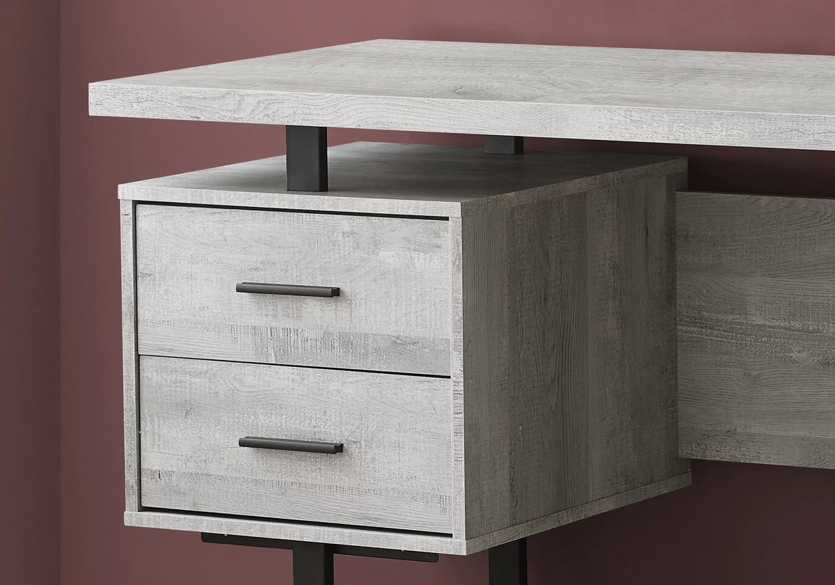 Grey Laminate Computer Desk with Storage Drawers K8681