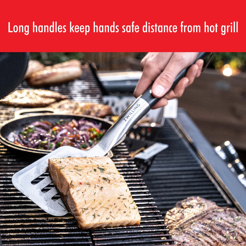 17-inch Stainless Steel Grill Spatula with Serrated Edge P312135