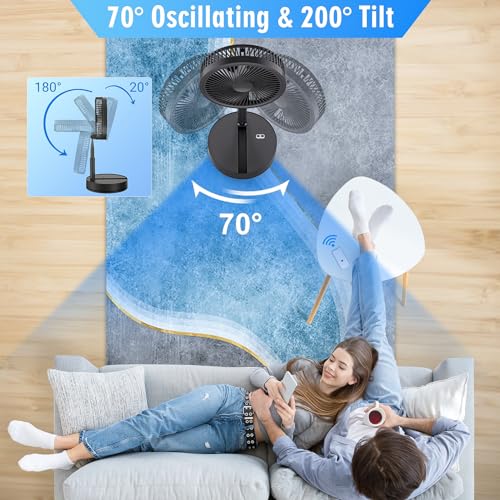 Portable Foldable Rechargeable Oscillating Fan X178374