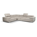 Light Gray Leather Sectional Sofa N88903