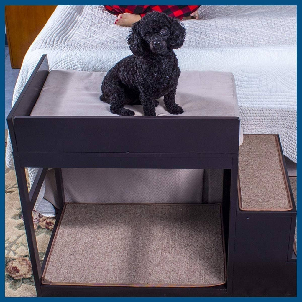 Brown Multi-Level Bed and Step System for Dogs Cats N332405
