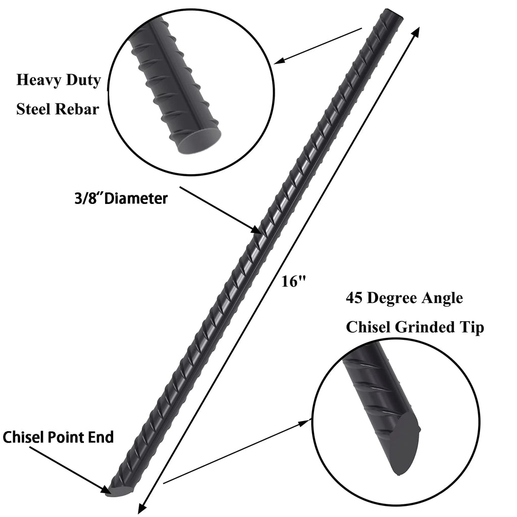 16 Pc Heavy Duty Metal Ground Anchors F510