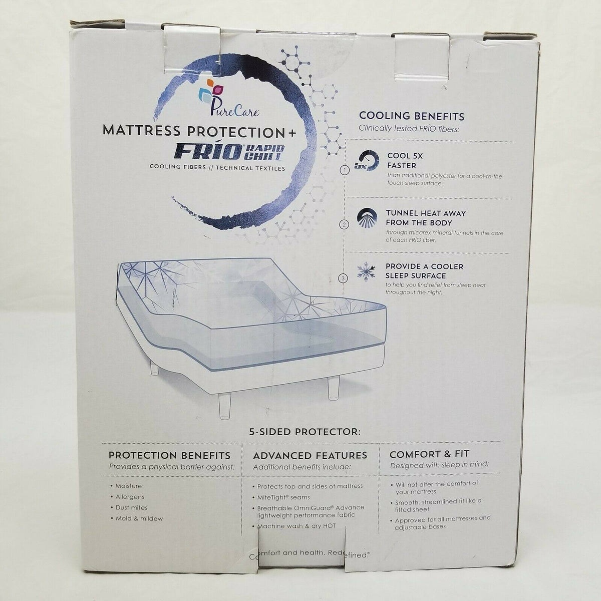White Twin XL Mattress Protector V3978