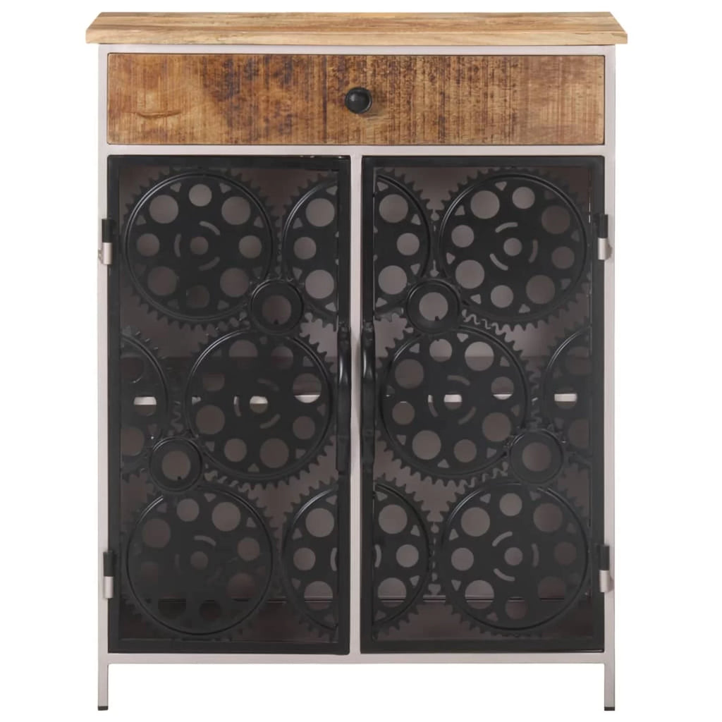 Rough Mango Wood & Iron Sideboard Z57593