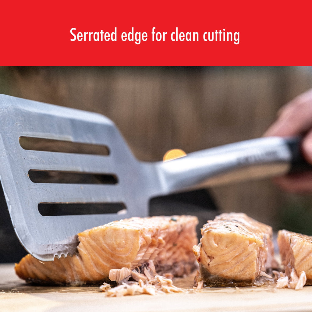 17-inch Stainless Steel Grill Spatula with Serrated Edge P312135