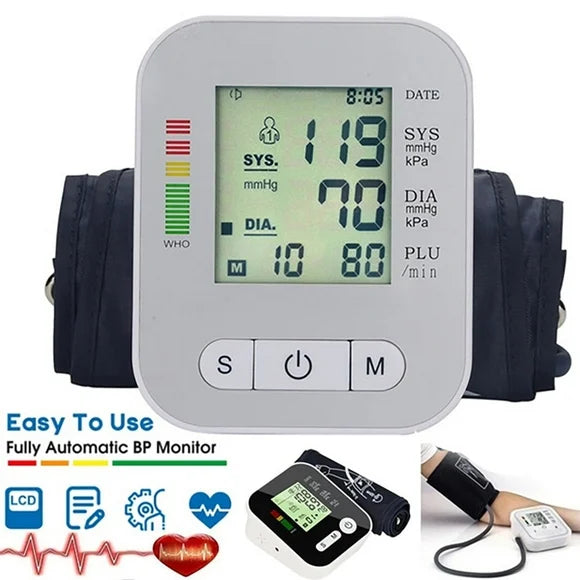 Upper Arm Blood Pressure Monitor with LCD Display C735807