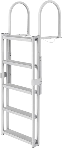 5 Steps Aluminum Retractable Dock Ladder S5634