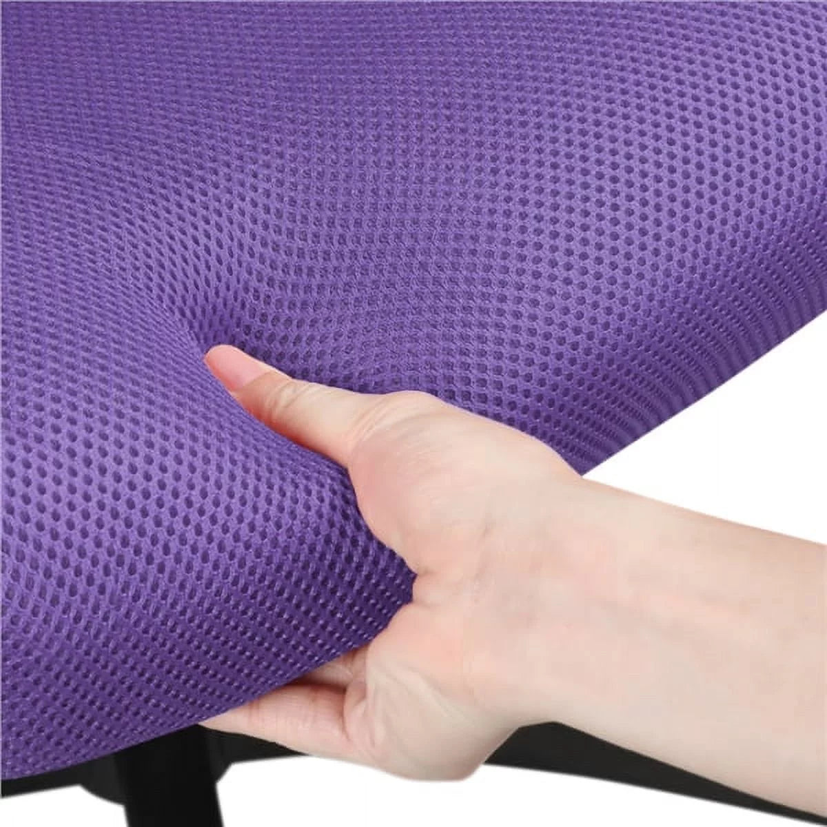Purple Mesh Swivel Office Chair with Armrests Y82043