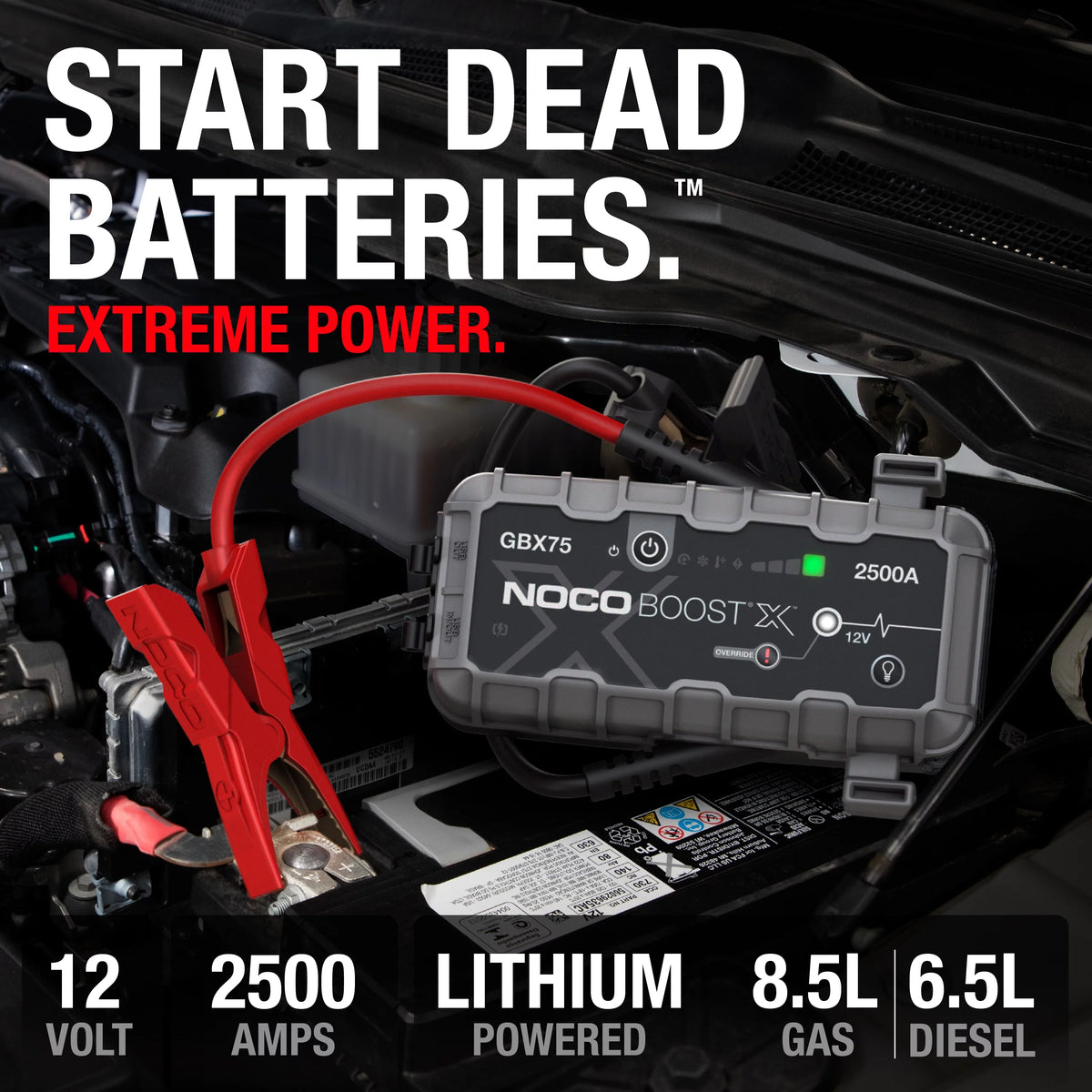 2500A 12V Portable Lithium Jump Starter C1116