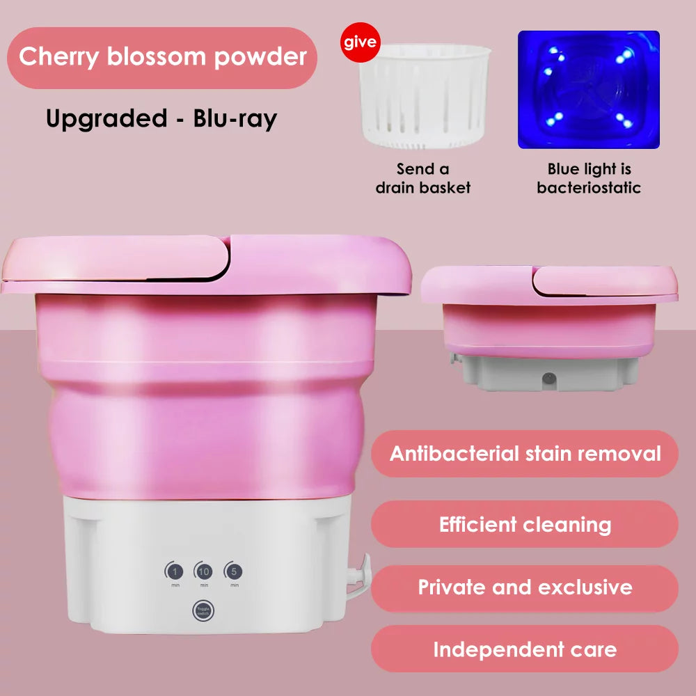 Foldable Pink Compact Washing Machine F651811