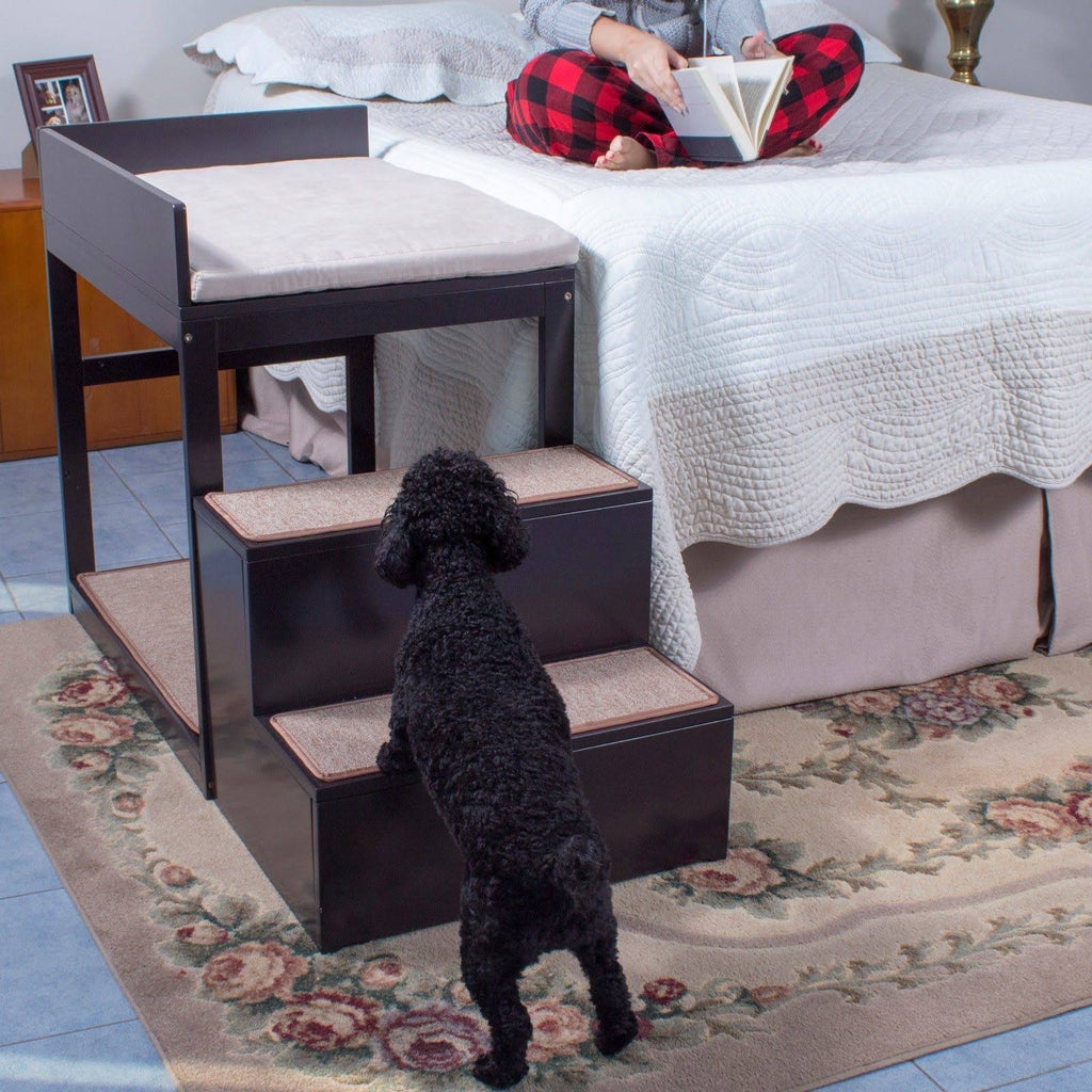 Brown Multi-Level Bed and Step System for Dogs Cats N332405