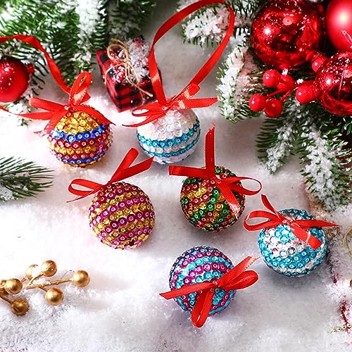 20 Sets Christmas Crafts Sequin Ornaments Kit Q328131