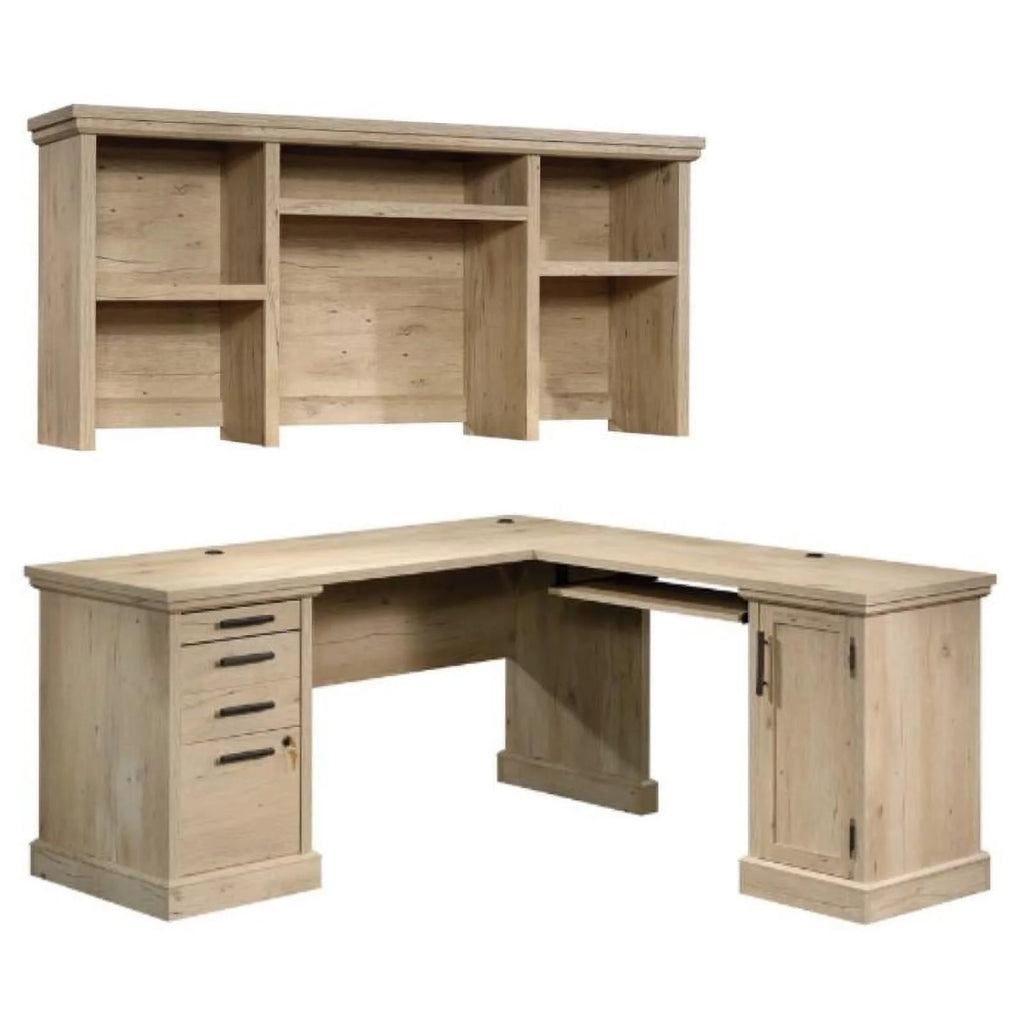 2-Piece L-Shaped Desk & Computer Hutch Set U948265