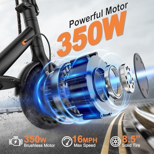 Electric Scooter, 350W/500W, 8.5"/10" Tires, Folding E-Scooter with Dual Braking N407876