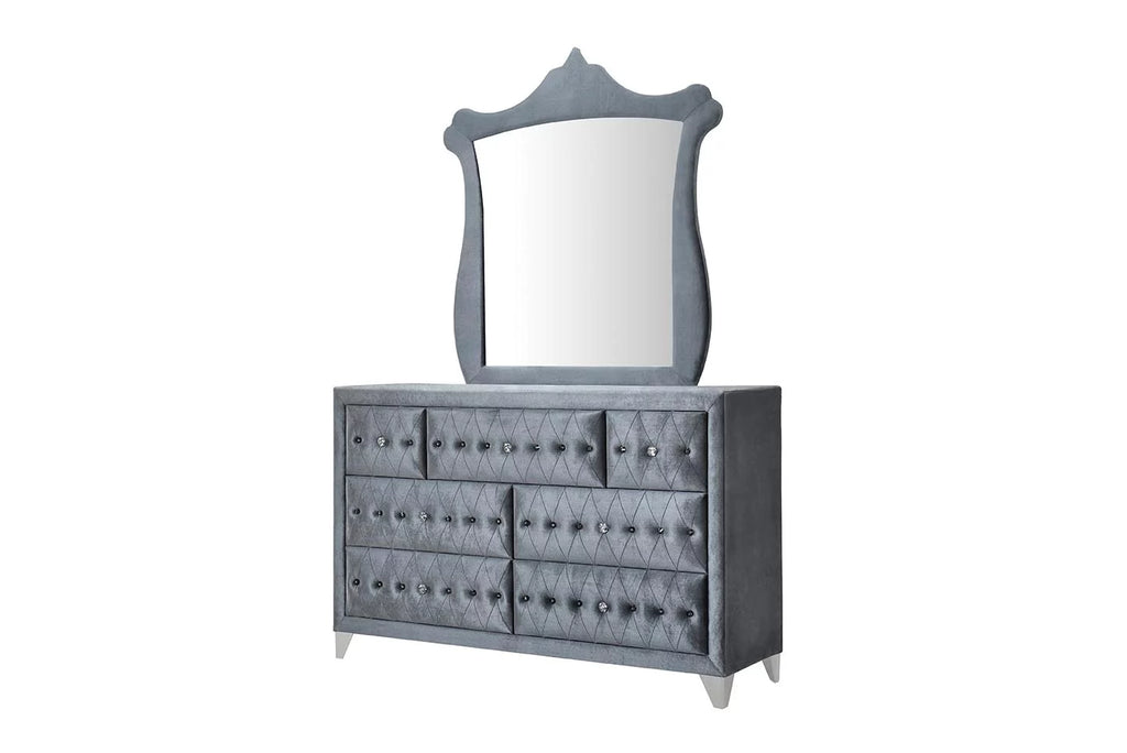 Gray Velvet Mirror Z775