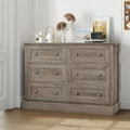White 6 Drawer Double Dresser W355689