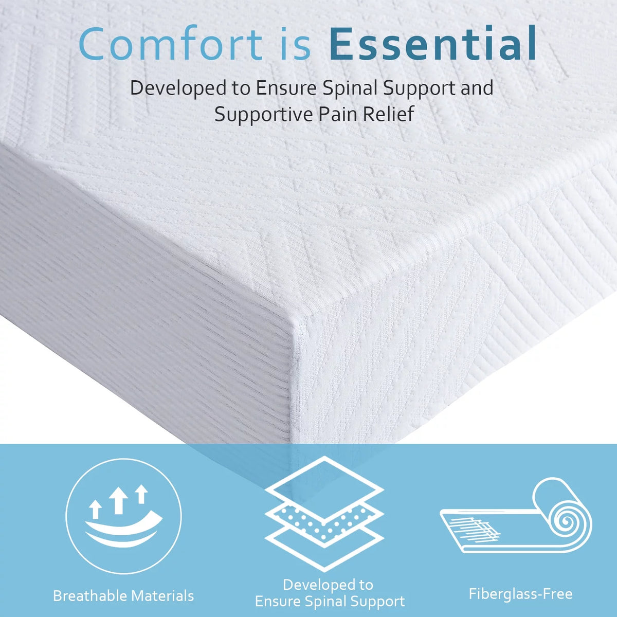 6 inch Gel Memory Foam Full Mattress C3801