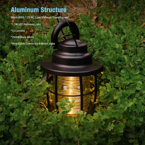 1.1 Watt LED Low Voltage Landscape Path Light with Metal Stake 4 Pack E19056