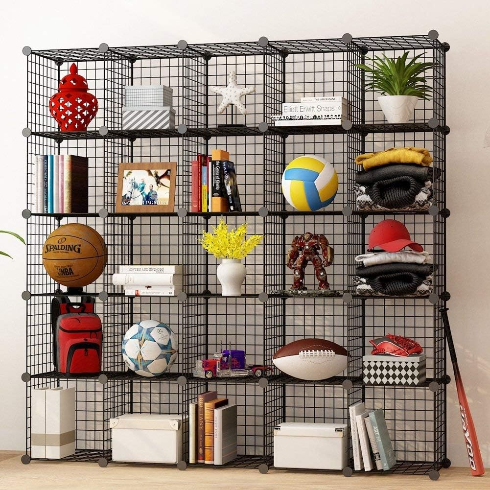 14x14 Wire Cube Storage 25-Cube Modular Shelving Unit C589