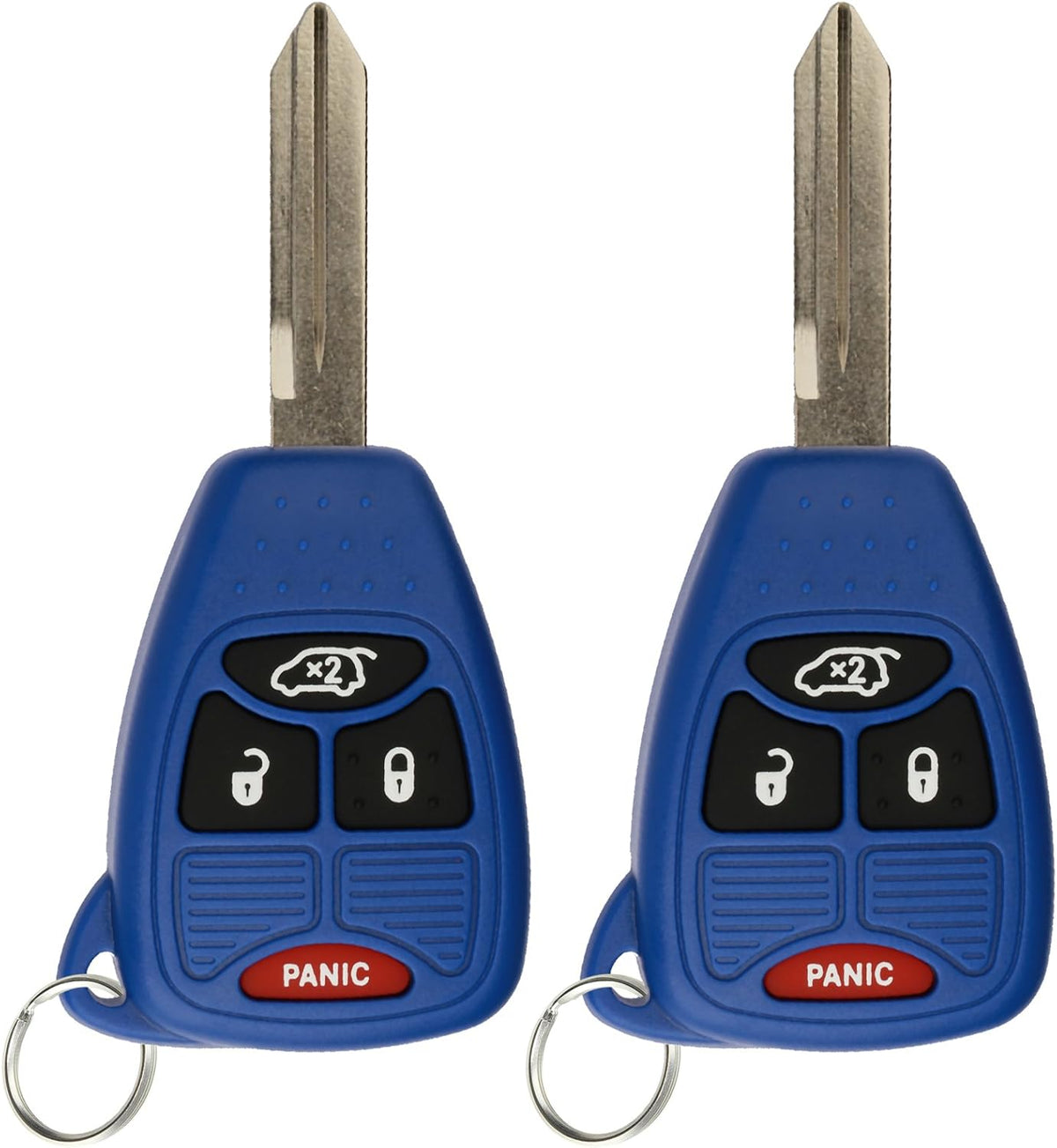 Blue Keyless Entry Remote Control Car Key Fob (Pack of 2) T7309