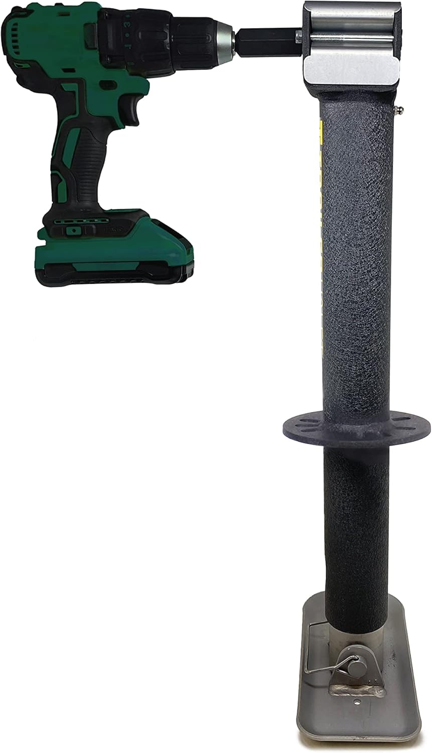 Drill Powered Trailer Tongue Jack 5K Capacity J87318
