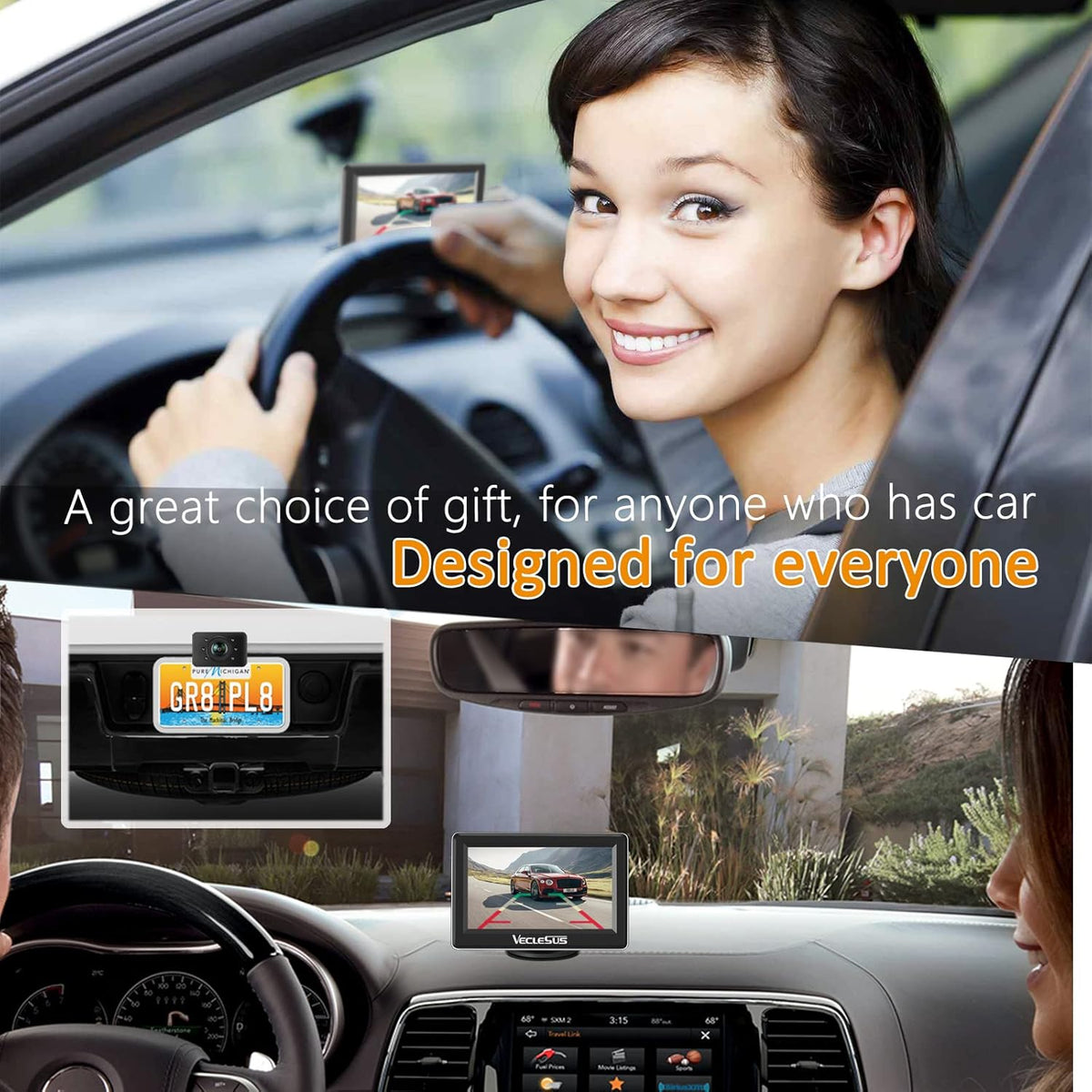 1080P HD Wireless Backup Camera System with 4.3” LCD Monitor X3064