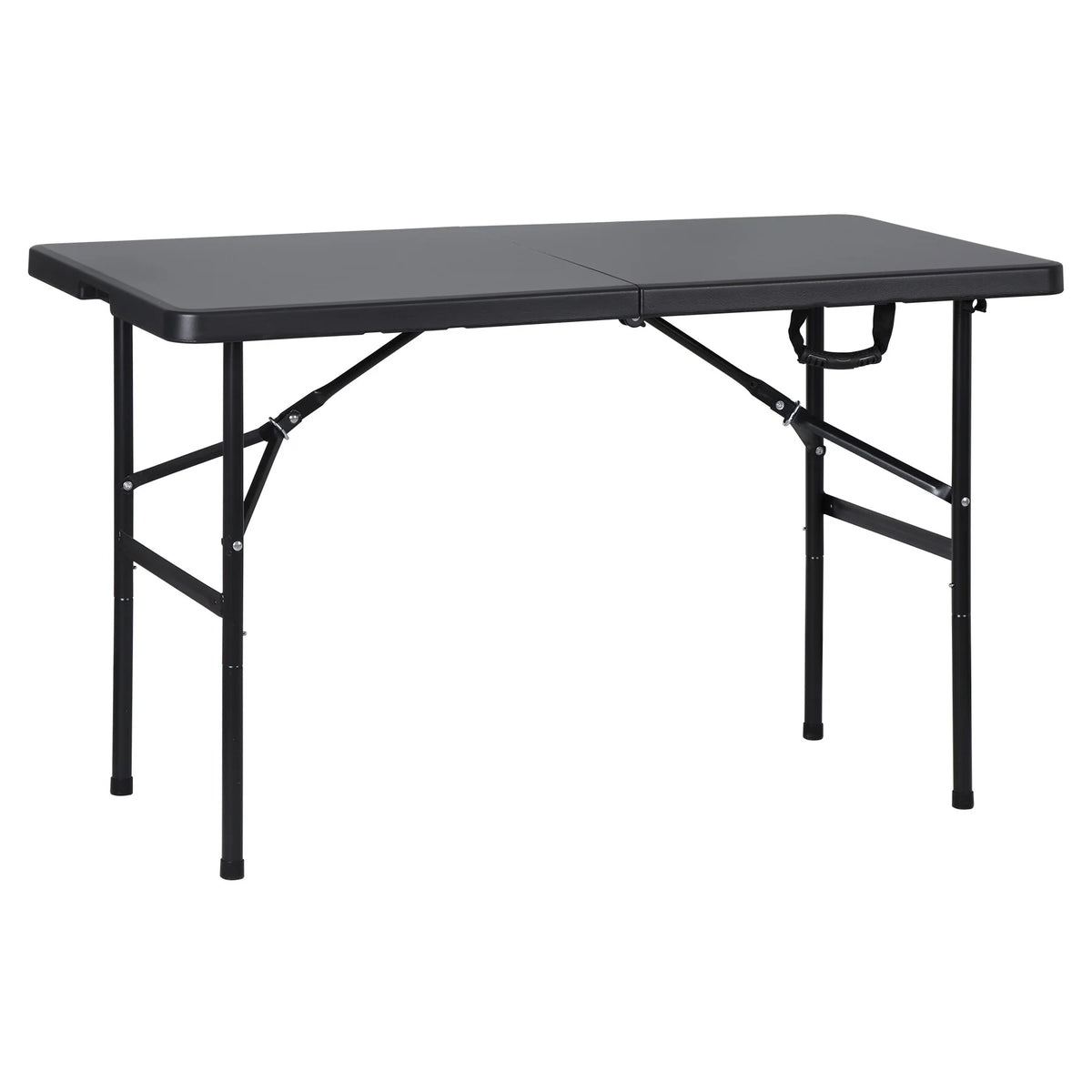 4 Ft Black Folding Plastic Table Y25211