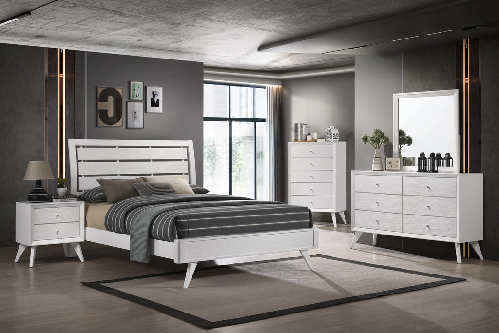 White 2 Drawer Night Stand S288