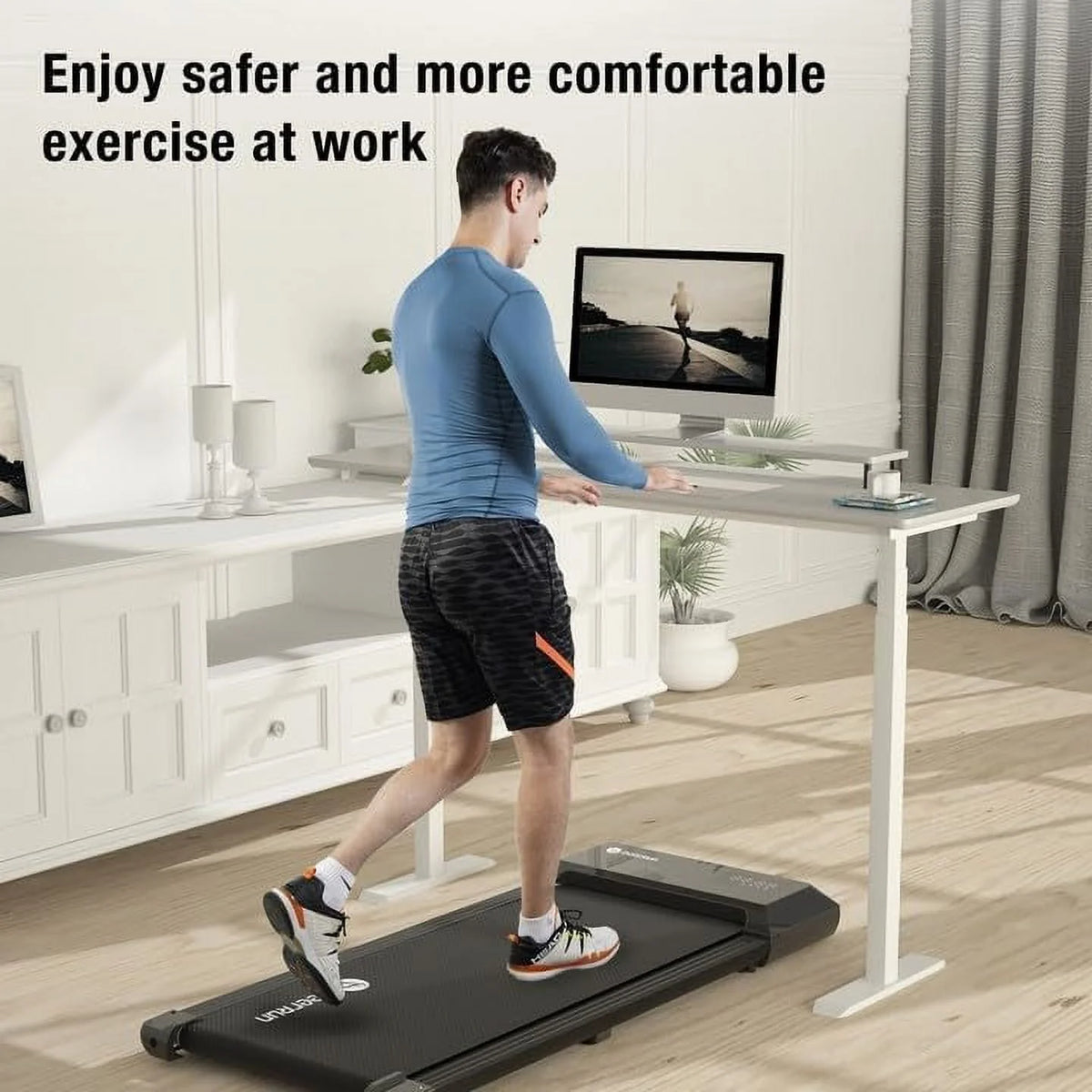 Under Desk Treadmill 2 in 1 Portable Walking Pad 2.5HP P30235