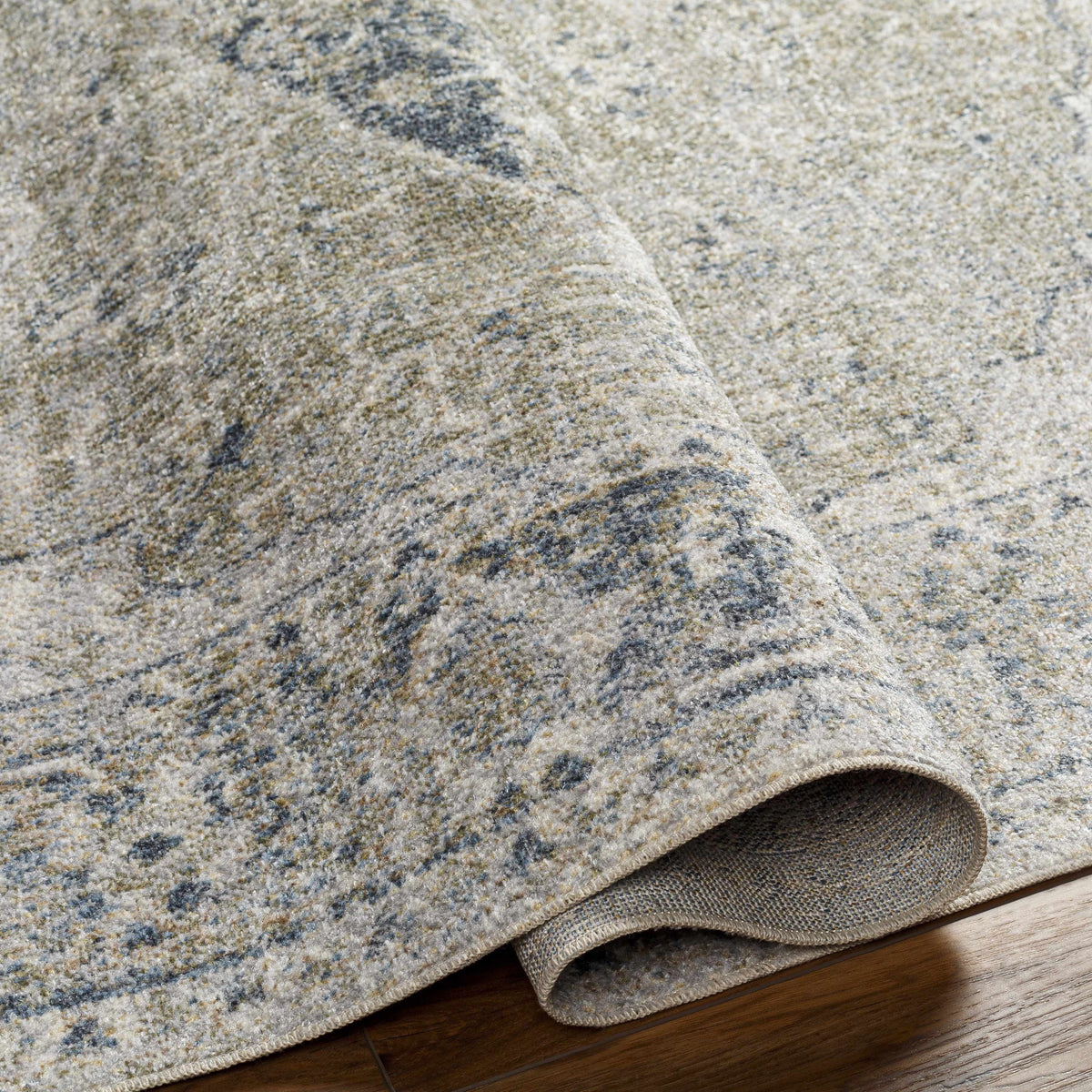 Washable 9x12 Light Sage Area Rug I93518