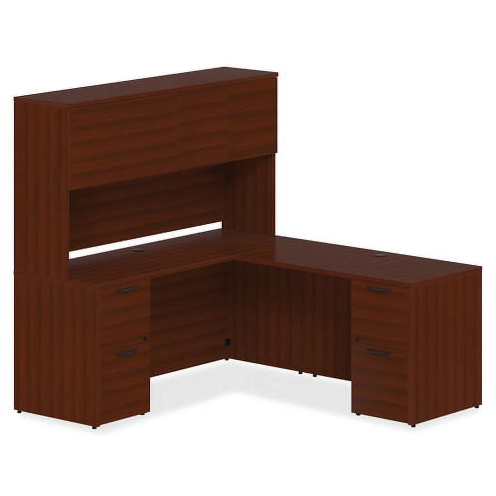 Mahogany Laminate Left-Pedestal Desk O21794