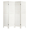 4 Panel Folding Privacy Room Divider White Q874