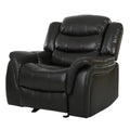 Black Faux Leather Recliner Glider Chair D46880