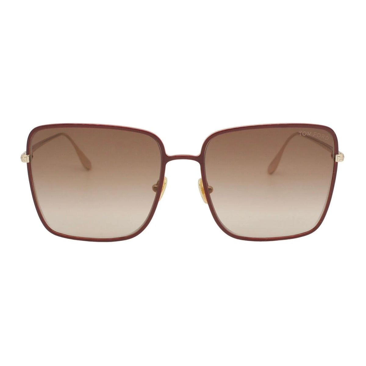 Rose Gold Brown Gradient Women's Sunglasses C311