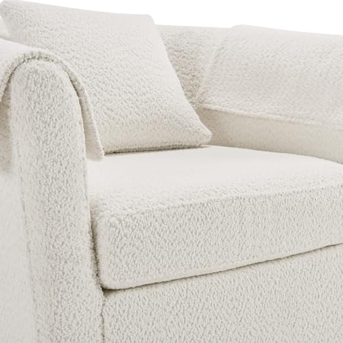 42" Oversized Swivel Barrel Chair with Storage Ottoman F7570