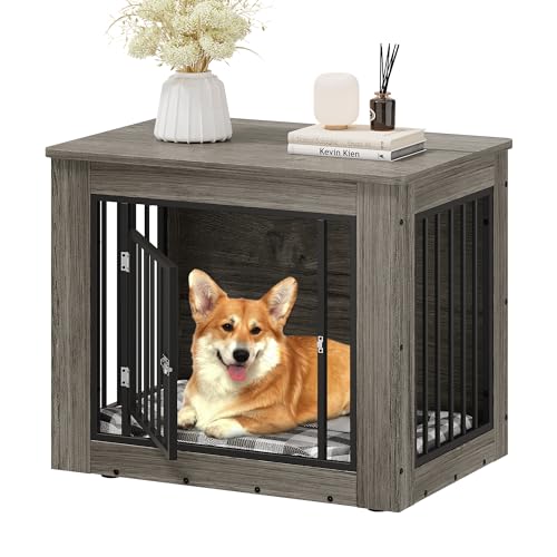 Rustic Brown Dog Crate Furniture End Table J780