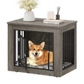 Rustic Brown Dog Crate Furniture End Table J780