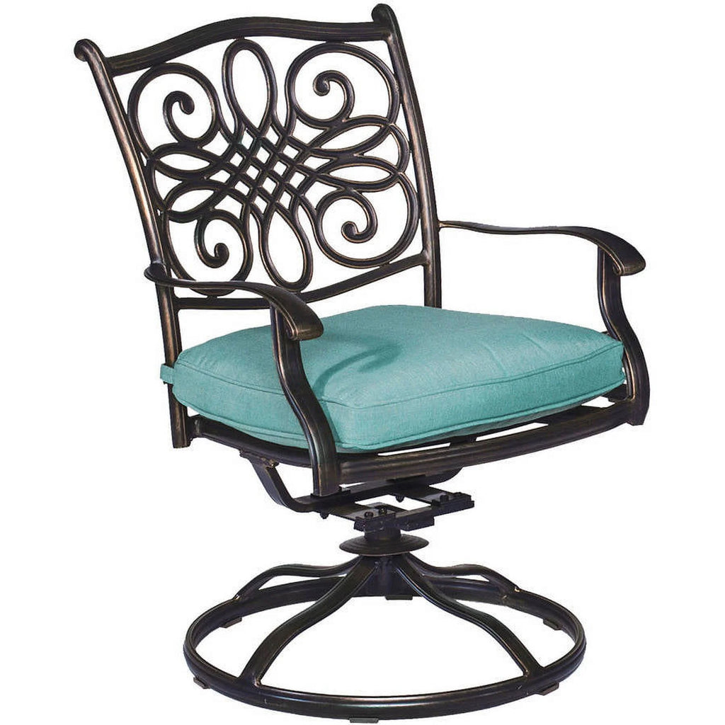 9-Piece Aluminum Outdoor Dining Set with 8 Swivel Rockers E596