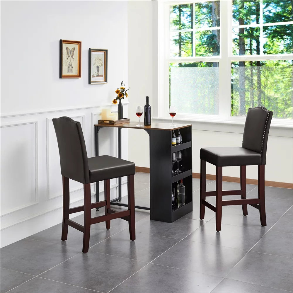 Brown Faux Leather Dining Chairs H246603