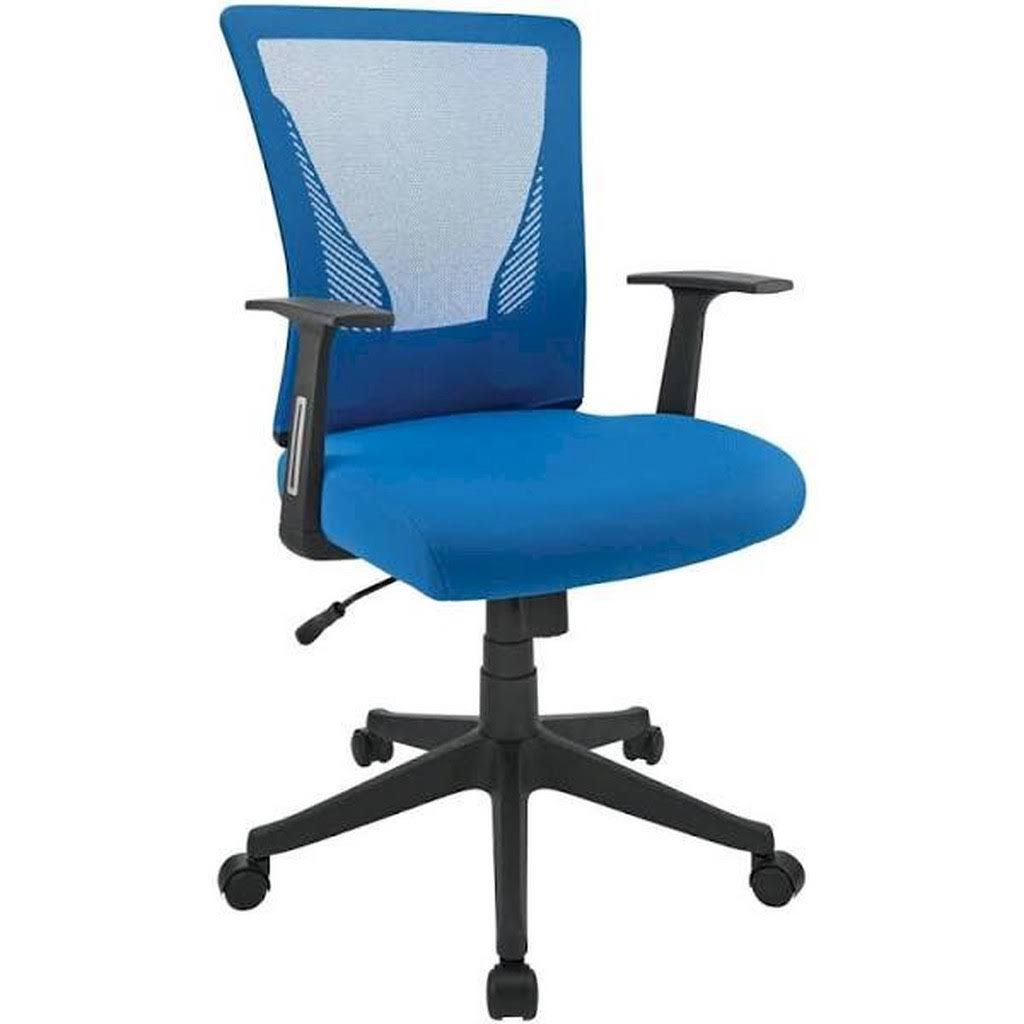 Blue Black Mesh Mid-Back Task Chair U891