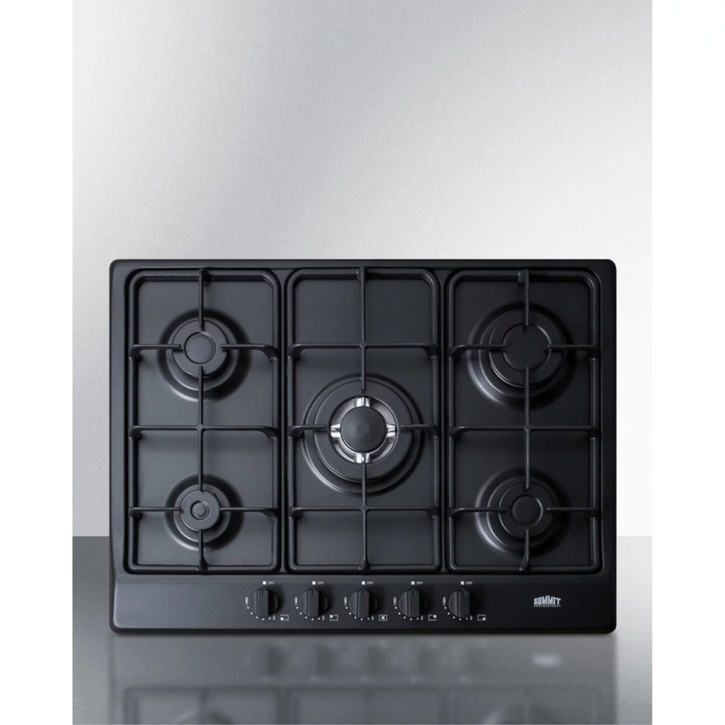 Black 5-Burner Gas Cooktop with Sealed Burners K85728