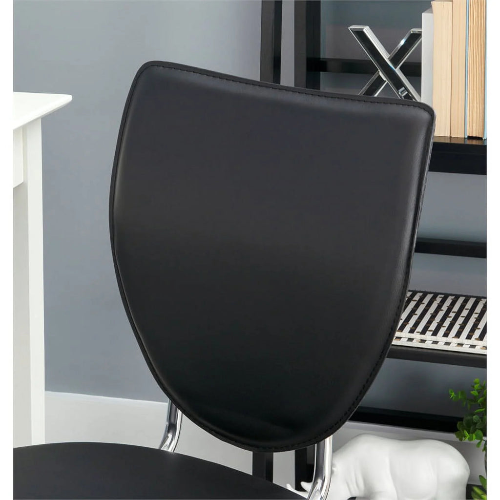 Black Metal Stacking Side Chairs Set of Two N344309