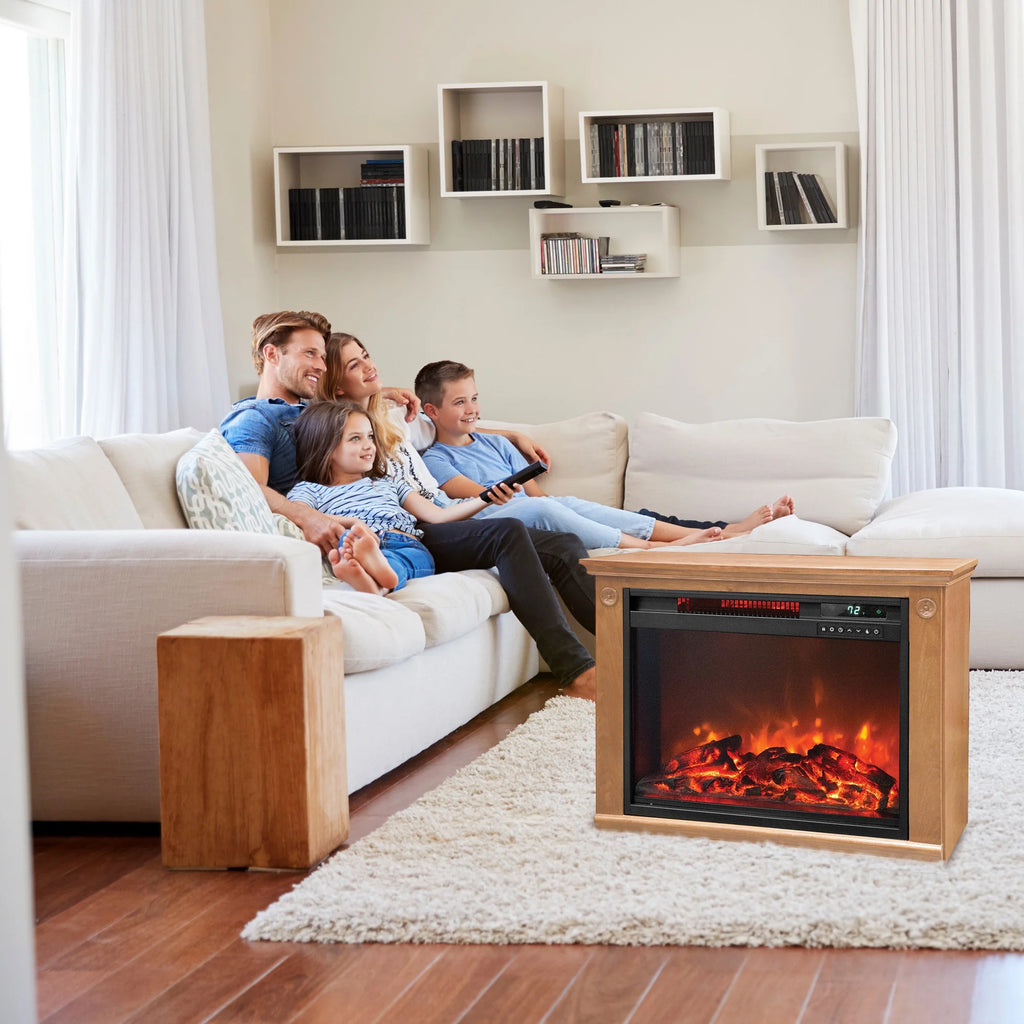 1500W Portable Electric Infrared Quartz Indoor Fireplace A277843