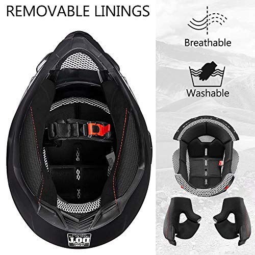 Dual Sport Full Face Motorcycle Helmet with Sun Visor X296
